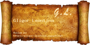 Gligor Leontina névjegykártya